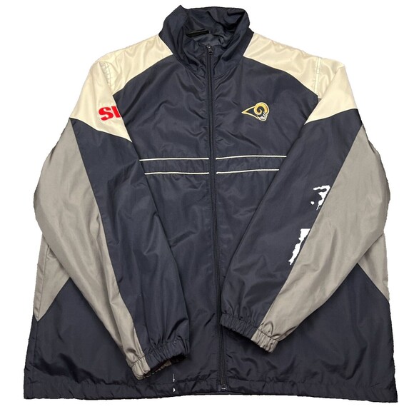 Dunbrooke NFL St. Louis Rams Logo Windbreaker Adult XL Full Zip Blue Jacket - Picture 1 of 10